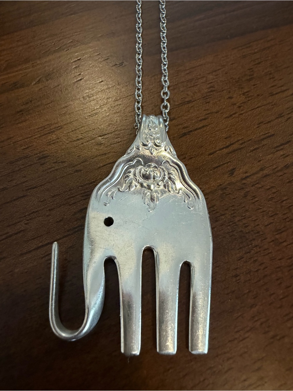 Ornate Elephant Fork Necklace